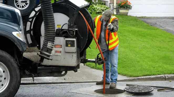 Technician using specialized drainage equipment for sewer line cleaning and foundation protection in Ann Arbor, MI